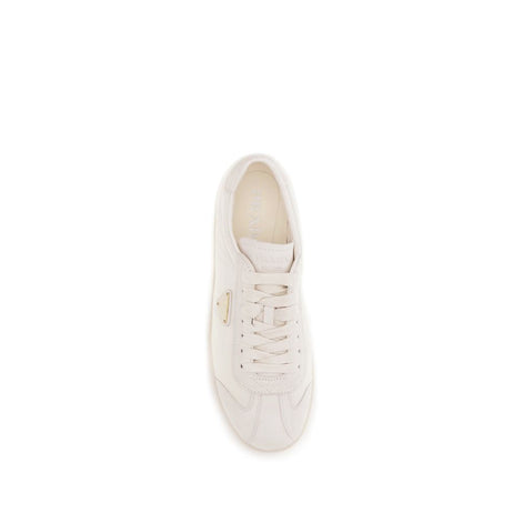 Prada Cream Polyamide Low Top Sneakers