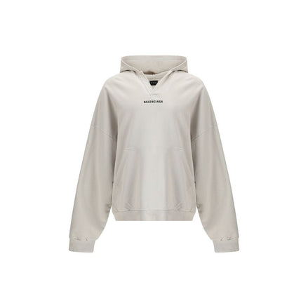 Balenciaga White Cotton Sweatshirt Balenciaga