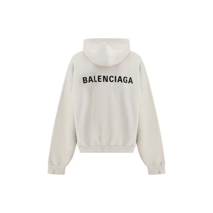 Balenciaga White Cotton Sweatshirt Balenciaga