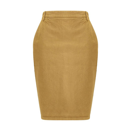 Saint Laurent Beige Denim Skirt Saint Laurent