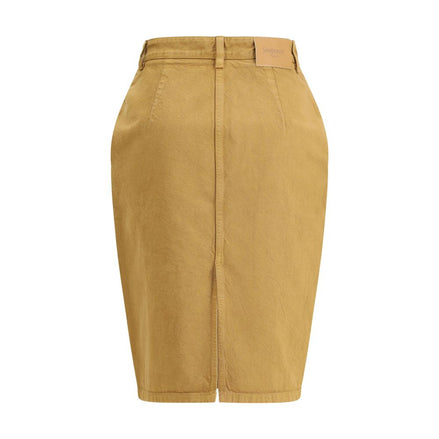 Saint Laurent Beige Denim Skirt Saint Laurent