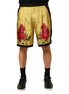 Dolce & Gabbana Yellow Floral Print Silk Men Bermuda Shorts Dolce & Gabbana