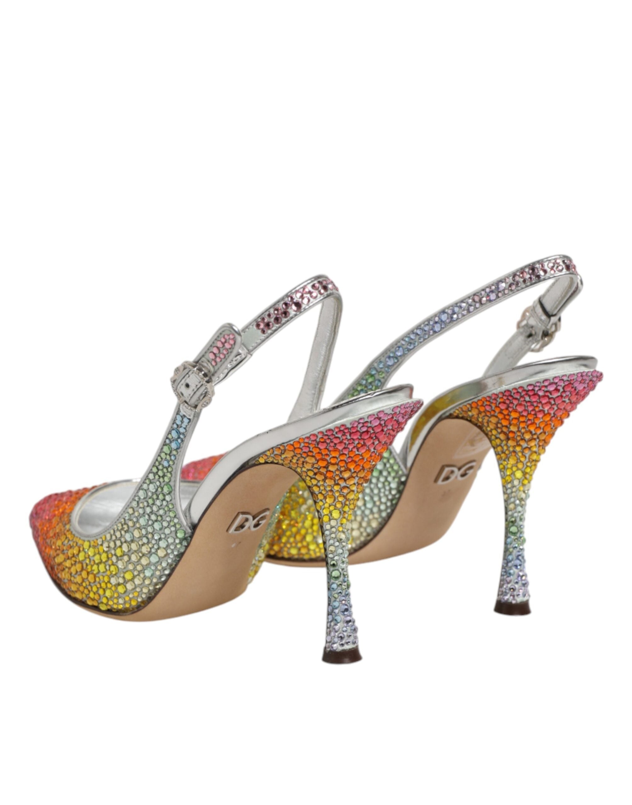 Dolce & Gabbana Multicolor Sequin Slingback Pumps Shoes Dolce & Gabbana