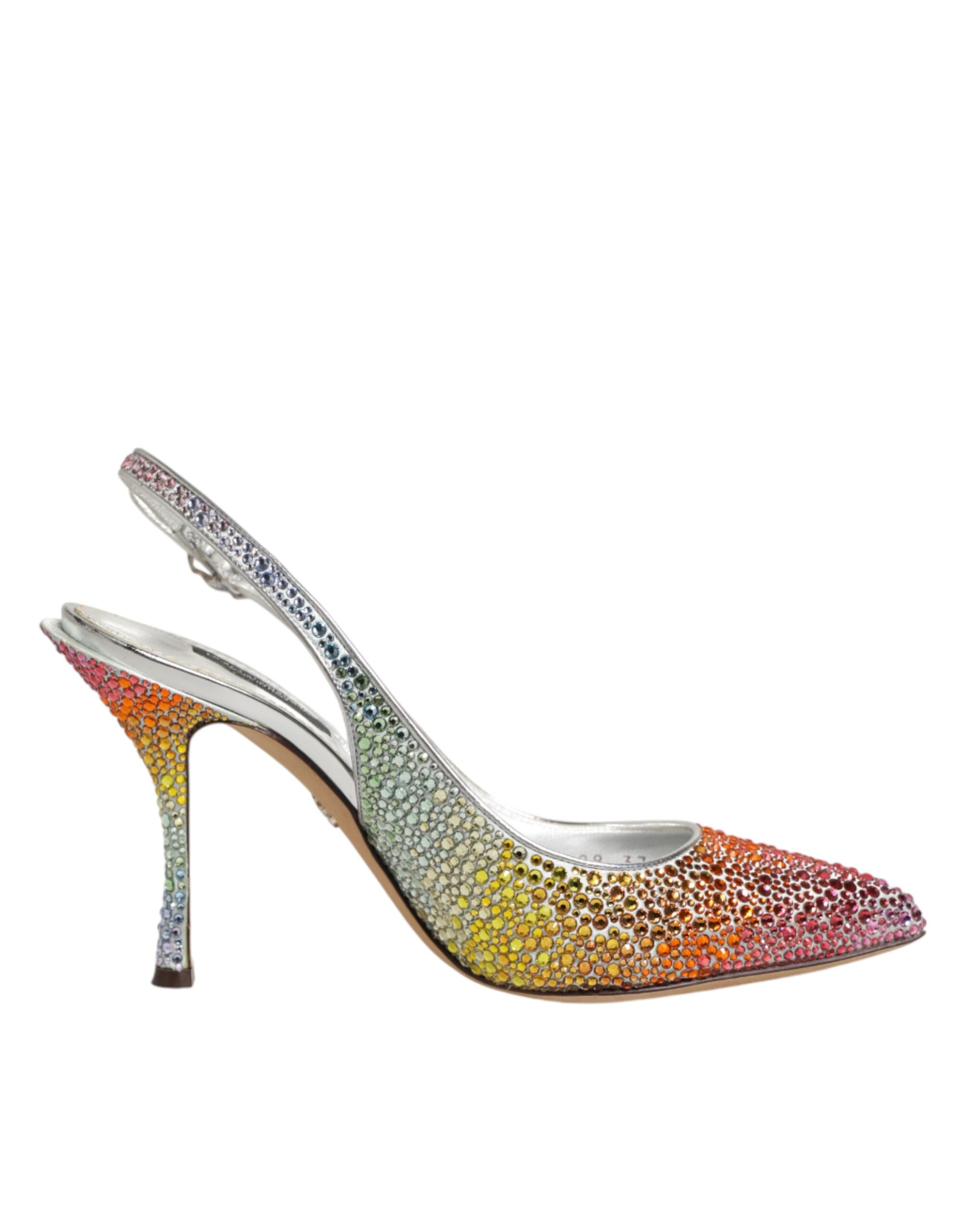 Dolce & Gabbana Multicolor Sequin Slingback Pumps Shoes Dolce & Gabbana