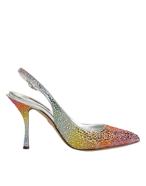 Dolce & Gabbana Multicolor Sequin Slingback Pumps Shoes Dolce & Gabbana