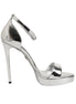Dolce & Gabbana Silver Leather Platform Keira Sandals Shoes Dolce & Gabbana