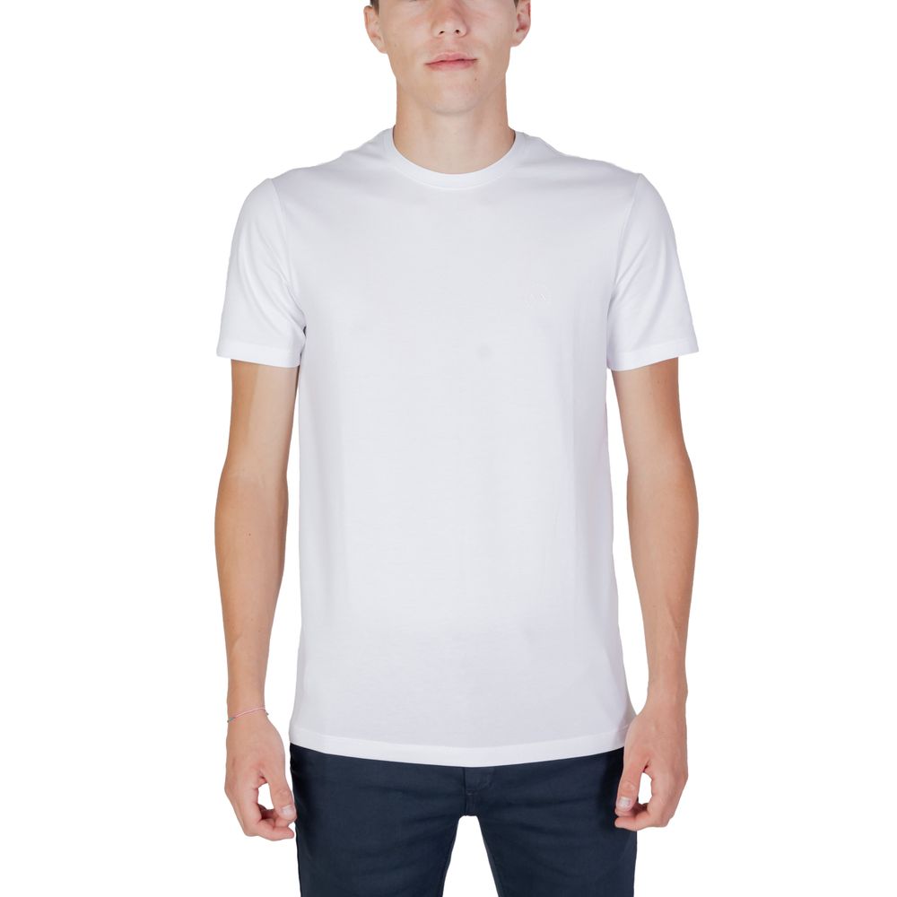 Armani Exchange White Cotton T-Shirt Armani Exchange