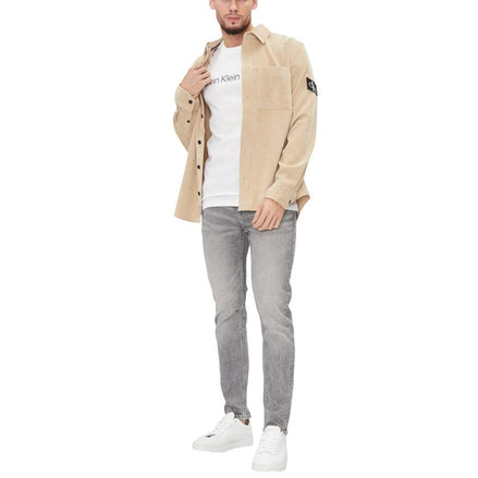 Calvin Klein Jeans White Cotton T-Shirt Calvin Klein Jeans