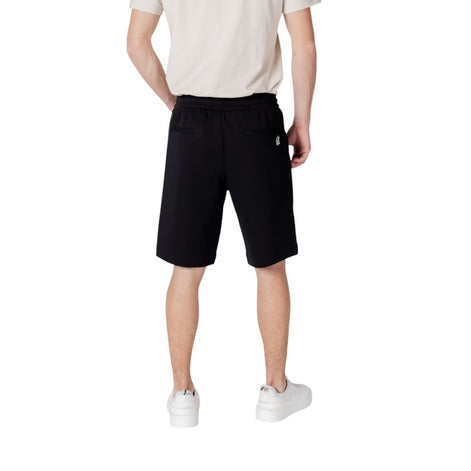 Armani Exchange Black Cotton Bermuda Shorts Armani Exchange