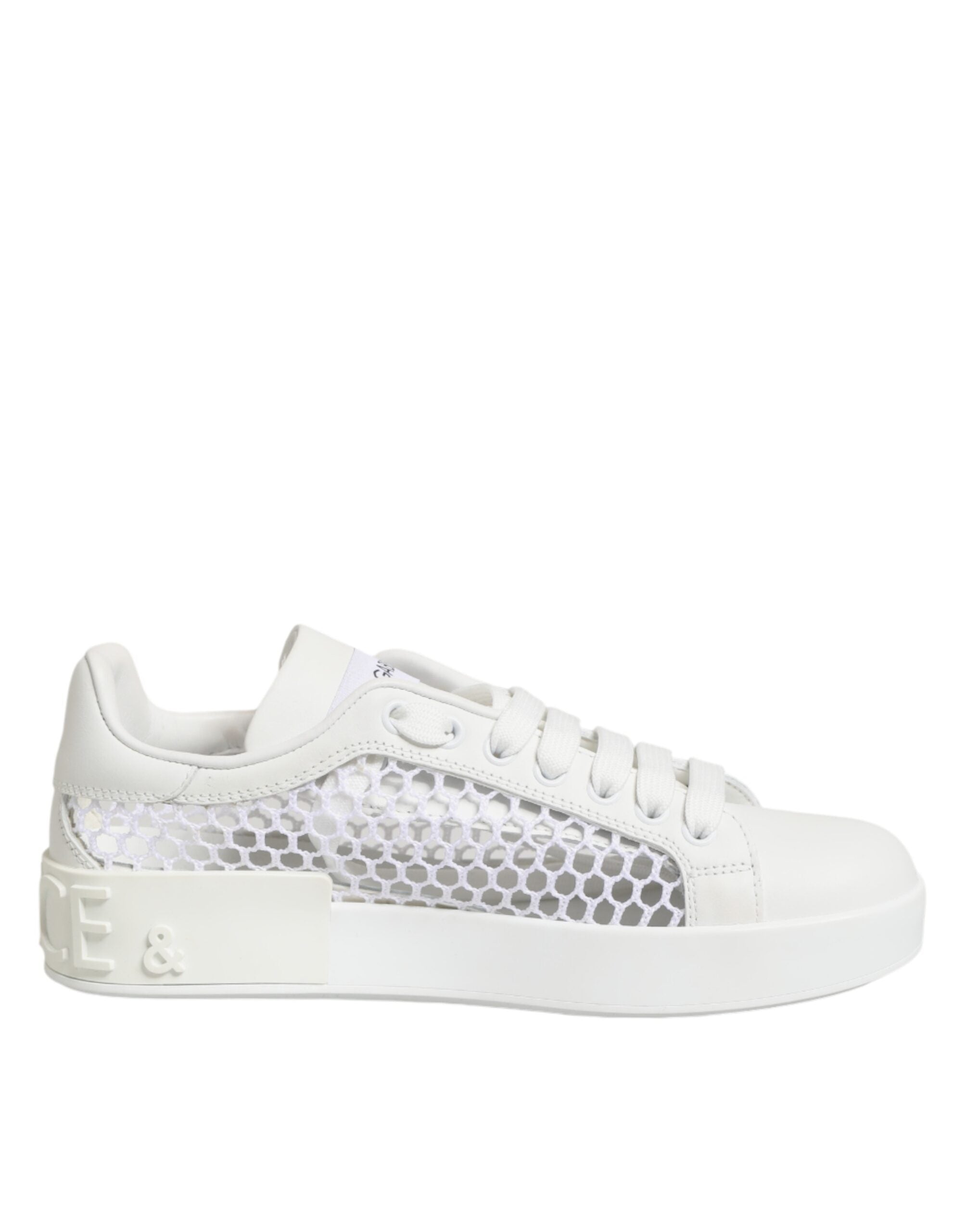 Dolce & Gabbana White Mesh Inserts Low Top Sneakers Shoes Dolce & Gabbana