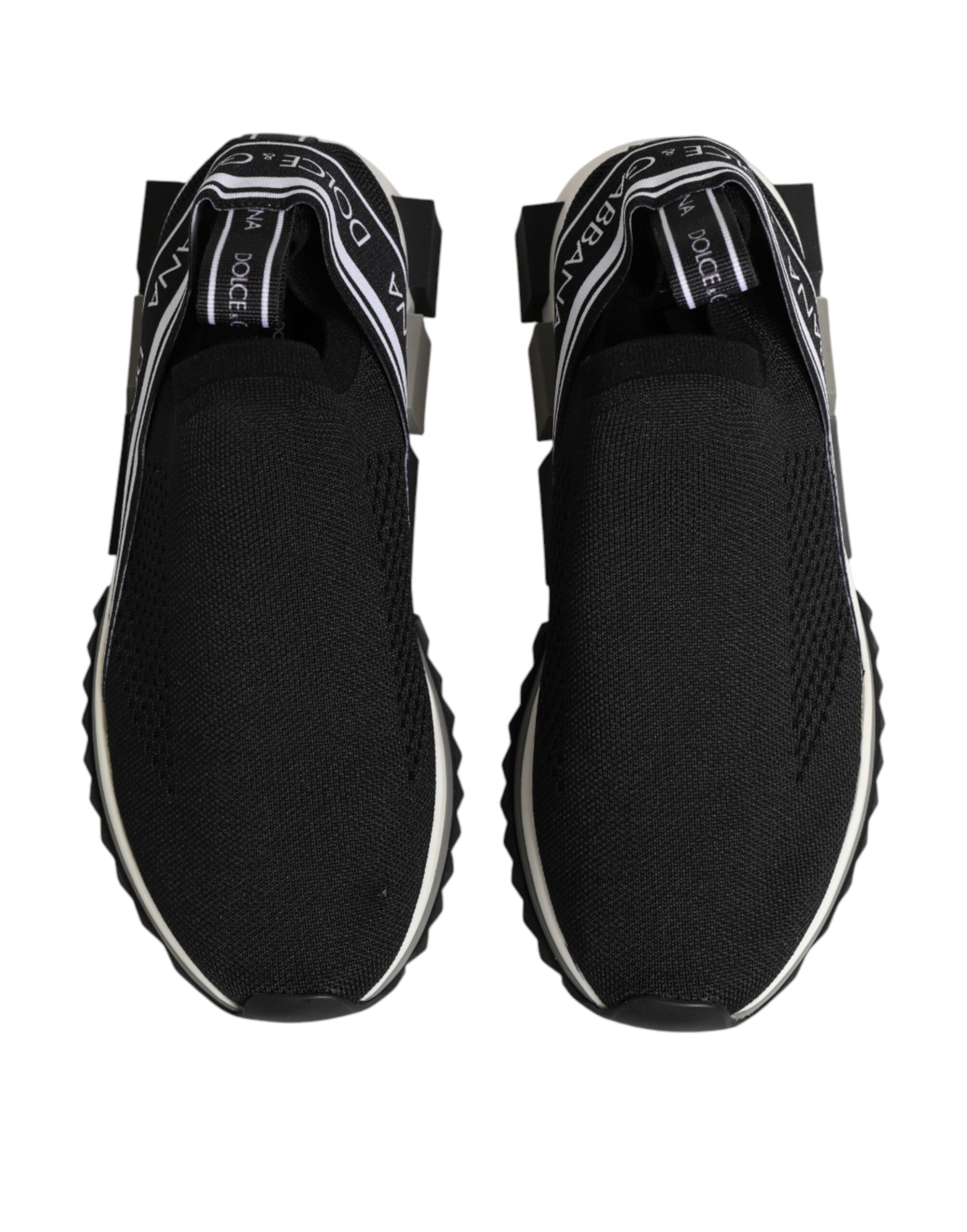 Dolce & Gabbana Black Slip On Sorrento Low Top Sneakers Shoes Dolce & Gabbana