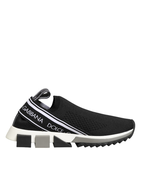 Dolce & Gabbana Black Slip On Sorrento Low Top Sneakers Shoes Dolce & Gabbana