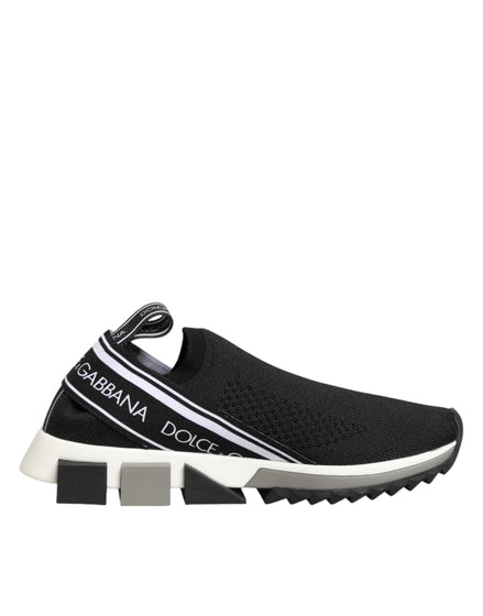 Dolce & Gabbana Black Slip On Sorrento Low Top Sneakers Shoes Dolce & Gabbana