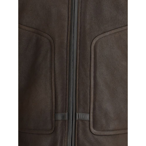 Valstar Brown Calf Leather Bos Taurus Coat Valstar