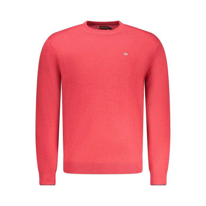 Napapijri Red Merino Wool Men Sweater Napapijri