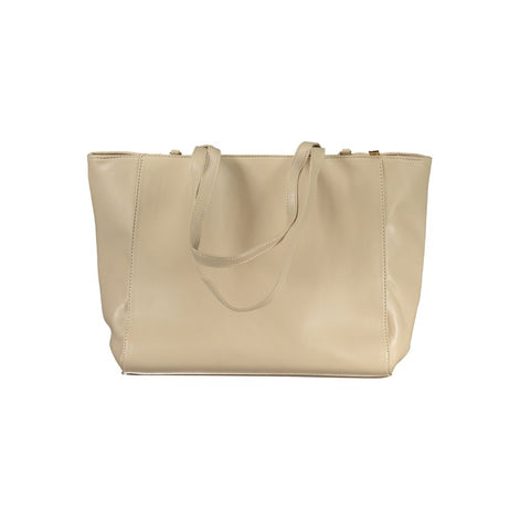 Laura Biagiotti Beige PVC Women Handbag Laura Biagiotti