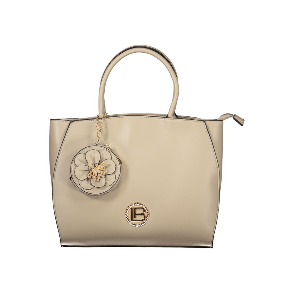 Laura Biagiotti Beige PVC Women Handbag Laura Biagiotti