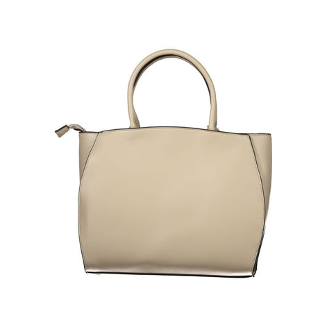Laura Biagiotti Beige PVC Women Handbag Laura Biagiotti
