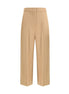 Max Mara Beige Fleece Wool Casual Pants Max Mara