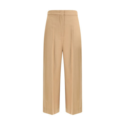 Max Mara Beige Fleece Wool Casual Pants Max Mara