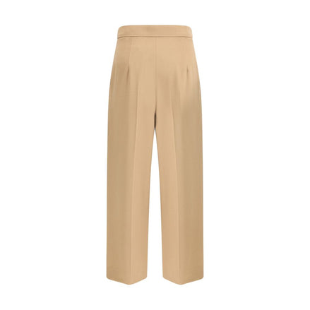 Max Mara Beige Fleece Wool Casual Pants Max Mara