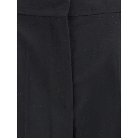 Max Mara Black Fleece Wool Casual Pants Max Mara