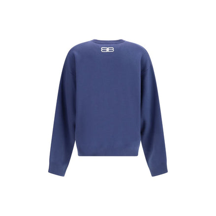 Balenciaga Blue Wool Sweatshirt Balenciaga