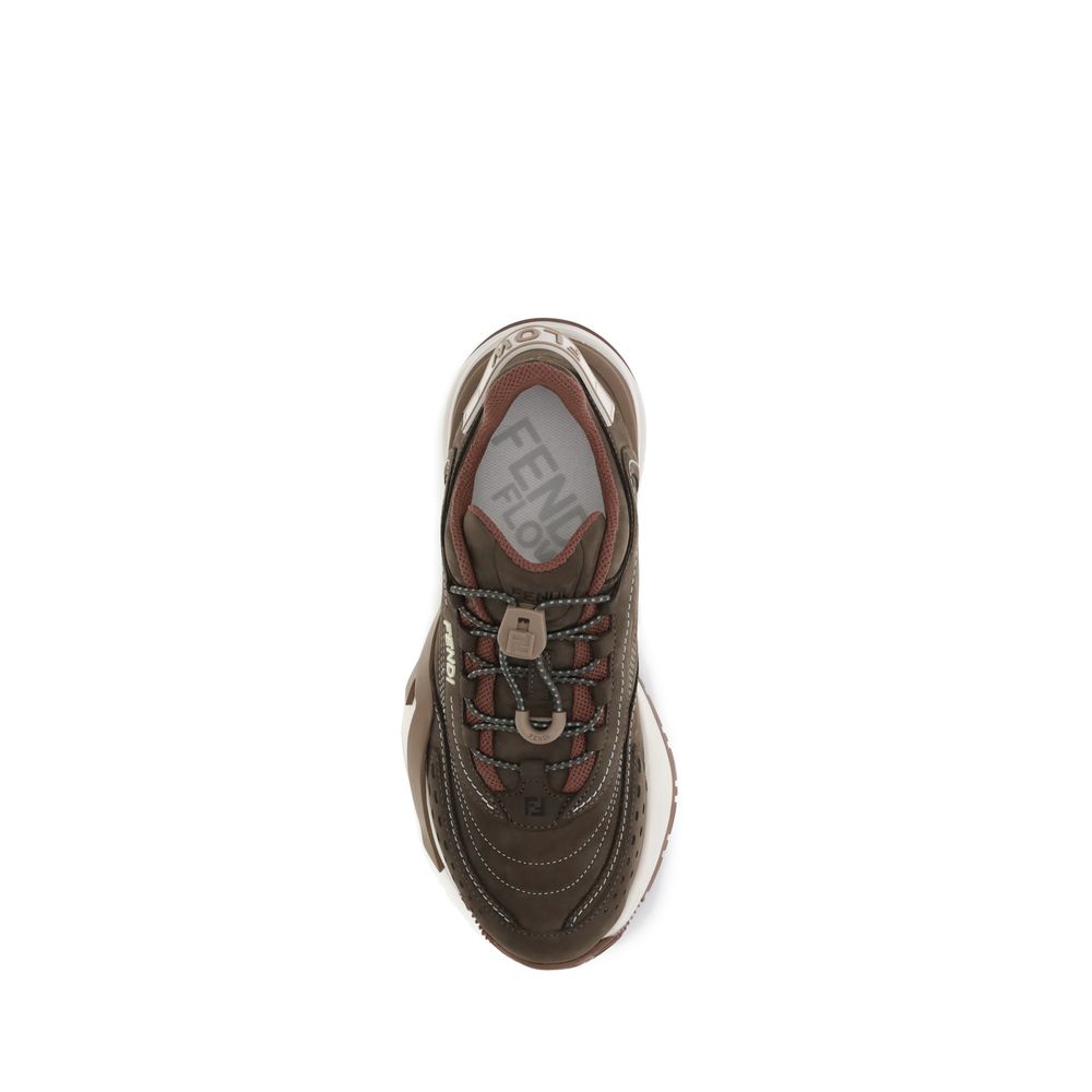Fendi Brown Rubber Athletic Sneakers Fendi