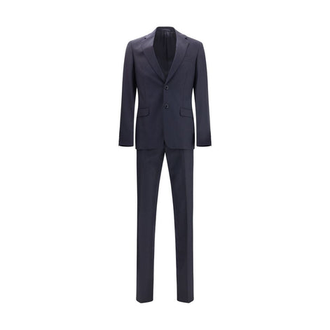 Prada Blue Fleece Wool Two-Piece Suit Prada