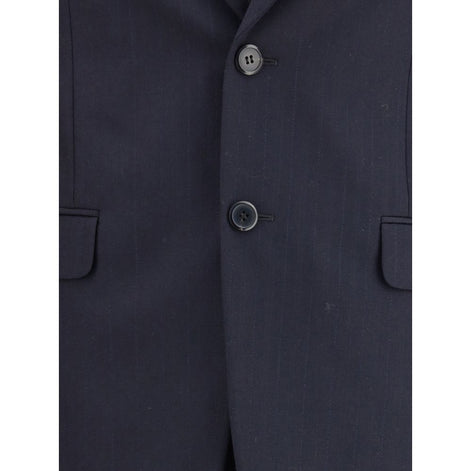 Prada Blue Fleece Wool Two-Piece Suit Prada