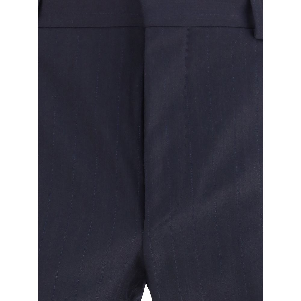 Prada Blue Fleece Wool Two-Piece Suit Prada