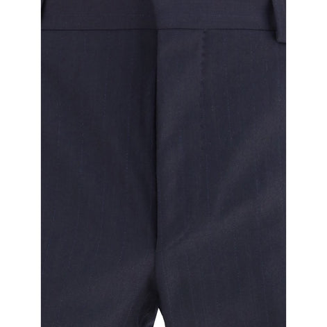Prada Blue Fleece Wool Two-Piece Suit Prada