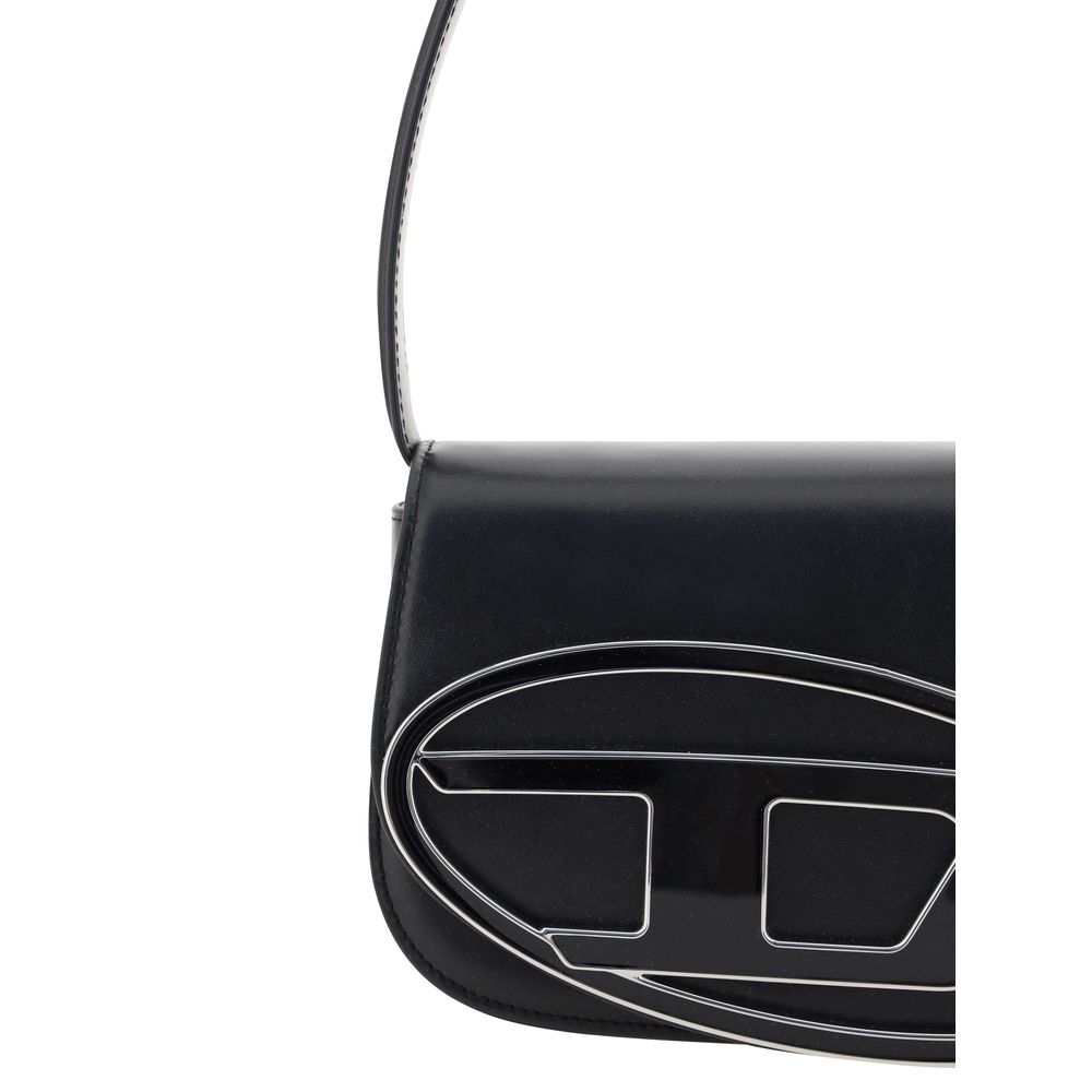 Diesel Black Calf Leather Bos Taurus Shoulder Bag Diesel