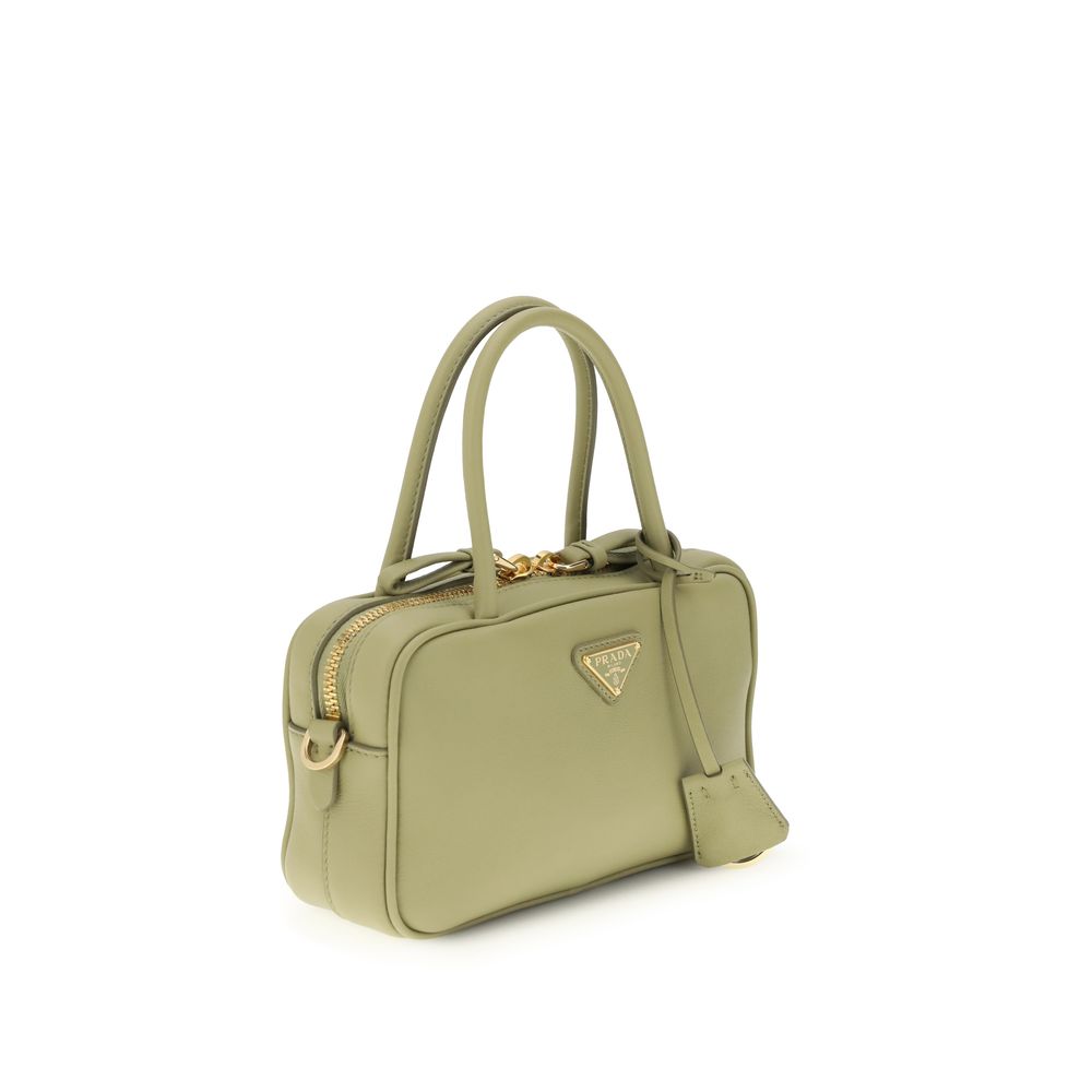 Prada Green Calf Leather Bos Taurus Handbag Prada