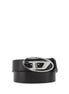 Diesel Black Calf Leather Bos Taurus Regular Belt Diesel