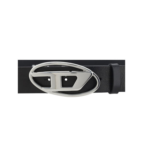 Diesel Black Calf Leather Bos Taurus Regular Belt Diesel