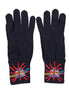 Dolce & Gabbana Blue Wool Knit #DGLovesLondon Embroidered Mitten Gloves Dolce & Gabbana