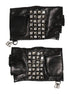 Dolce & Gabbana Black Leather Studded Fingerless Hand Mitten Men Gloves Dolce & Gabbana
