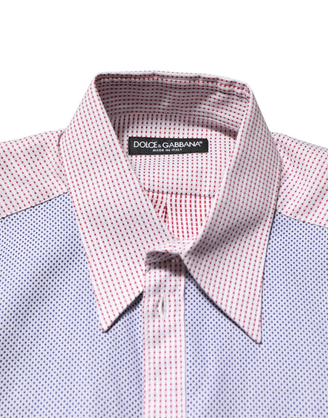 Dolce & Gabbana Multicolor Cotton Collared Checkered Shirt Dolce & Gabbana
