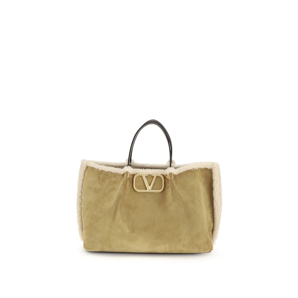Valentino Garavani Beige Leather Shoulder Bag Valentino Garavani