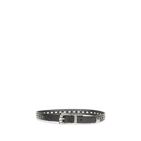 Etro Black Calf Leather Bos Taurus Regular Belt Etro