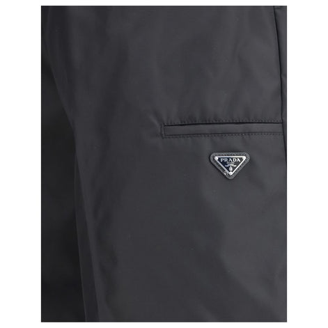 Prada Black Recycled Polyamide Bermuda Shorts