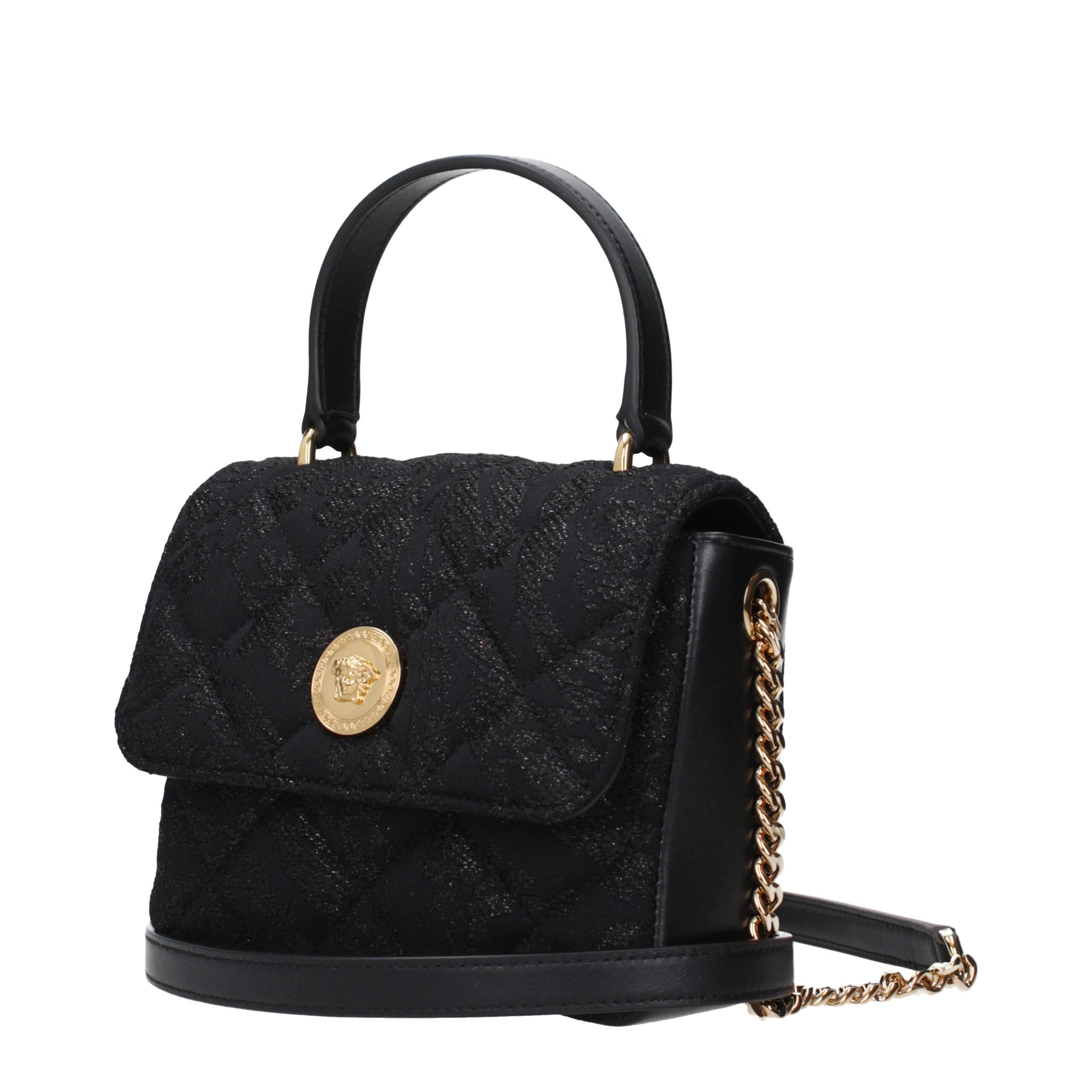 Versace Black Fabric Handbag Versace