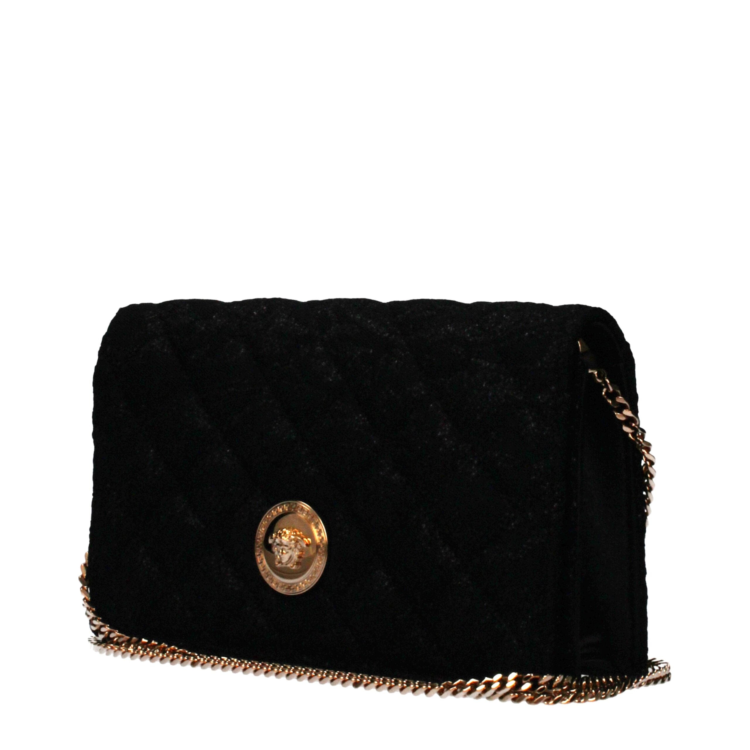 Versace Black Fabric Clutch Bag Versace