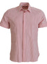 Dolce & Gabbana Red White Striped Cotton Short Sleeve Shirt Dolce & Gabbana