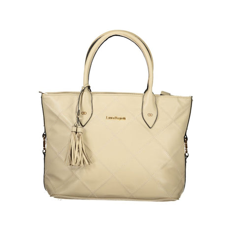 Laura Biagiotti Beige PVC Women Handbag Laura Biagiotti