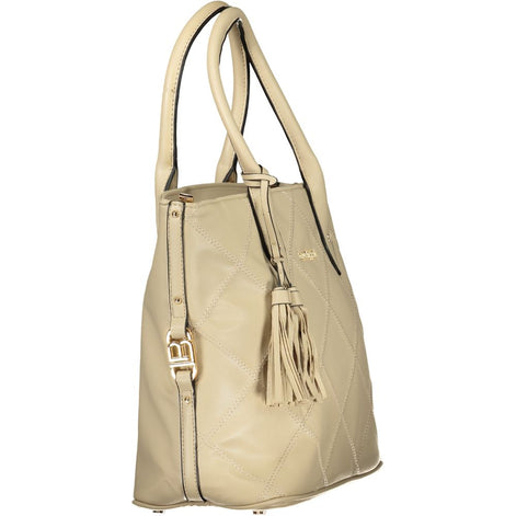 Laura Biagiotti Beige PVC Women Handbag Laura Biagiotti