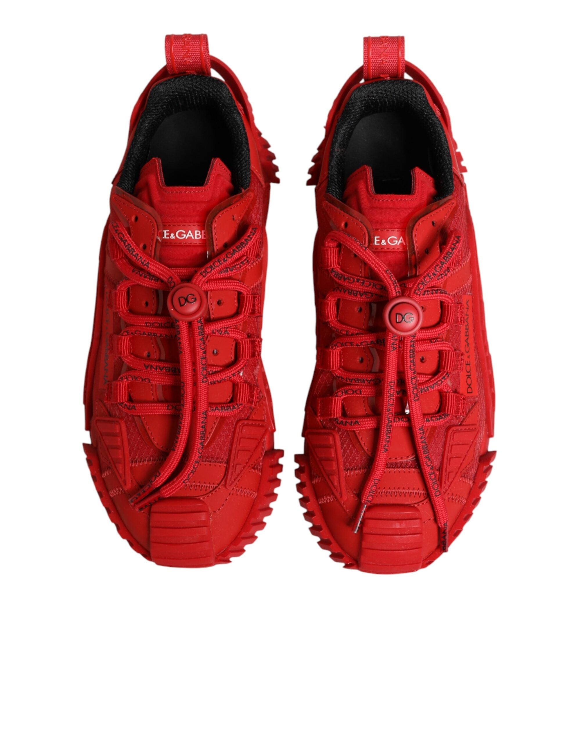 Dolce & Gabbana Red Logo Lace Low Top NS1 Sneakers Shoes Dolce & Gabbana
