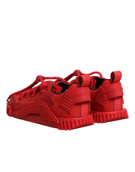 Dolce & Gabbana Red Logo Lace Low Top NS1 Sneakers Shoes Dolce & Gabbana