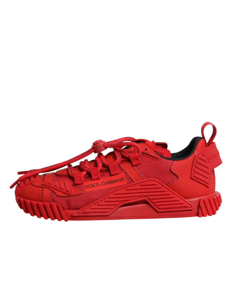 Dolce & Gabbana Red Logo Lace Low Top NS1 Sneakers Shoes Dolce & Gabbana
